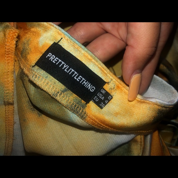 PLT Orange Tie Dye Print set, corset top and skirt - Picture 7 of 7